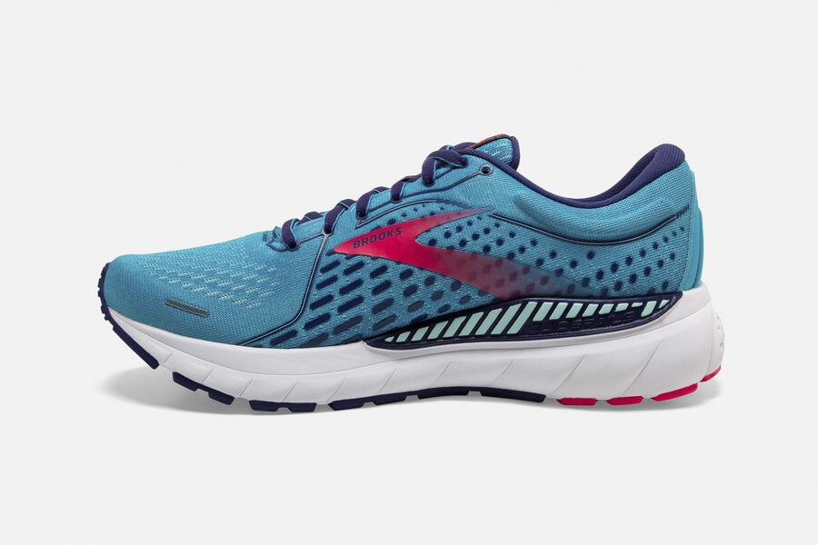 Brooks Adrenaline GTS 21 Road Running Shoes Womens - Blue/Pink - PNLYA-9805